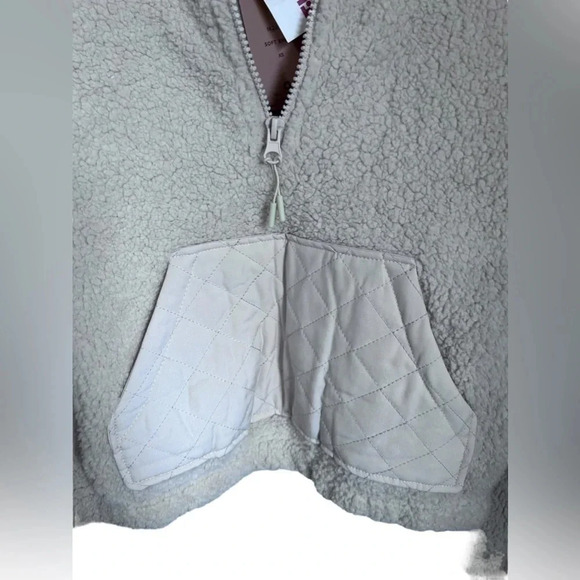 Cozie by Pink Rose Sherpa Crop 1/4 Zip size XS - Picture 3 of 4